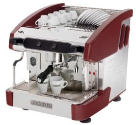 Expobar NEW ELEGANCE MINI CONTROL egykaros kávégép daráló nélkül - bordó színben