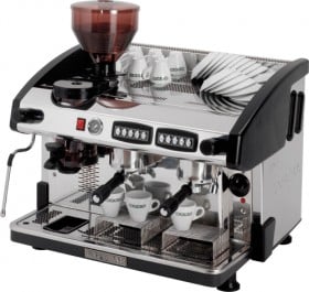 Expobar NEW ELEGANCE CONTROL kétkaros kávégép darálóval - fekete színben