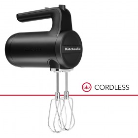 KitchenAid vezeték nélküli kézi mixer, matt fekete (5KHMB732EBM)