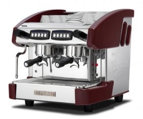 Expobar NEW ELEGANCE MINI CONTROL kétkaros kávégép daráló nélkül - bordó színben