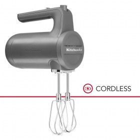 KitchenAid vezeték nélküli kézi mixer, matt szürke (5KHMB732EDG)