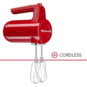 KitchenAid vezeték nélküli kézi mixer, piros (5KHMB732EER)