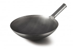 WOK serpenyő szénacélból, 40 cm