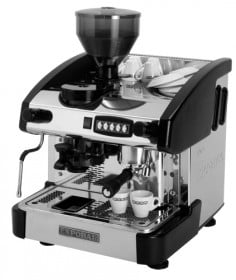 Expobar NEW ELEGANCE MINI CONTROL egykaros kávégép darálóval - fekete színben