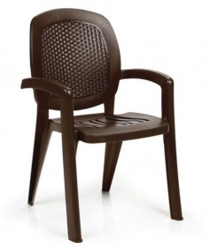 NARDI CRETA Wicker kerti karosszék kávé barna színben