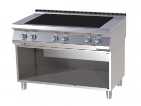 RM Gastro SPL 7120 E Elektromos tűzhely 6 db süllyesztett, nagy teljesítményű, szögletes főzőlappal