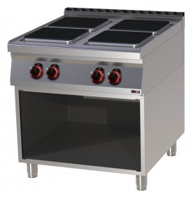 RM Gastro SPQ 90/80 E Elektromos tűzhely 4 szögletes főzőlappal