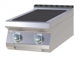 RM Gastro SPL 704 E Elektromos tűzhely 2 db süllyesztett, nagy teljesítményű, szögletes főzőlappal
