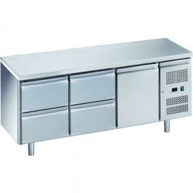GNH 3140 TN Ventilációs hűtött munkaasztal 1 ajtóval és 4 fiókkal, 417 liter