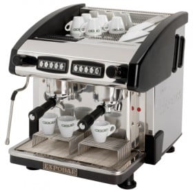 Expobar NEW ELEGANCE MINI CONTROL kétkaros kávégép daráló nélkül - fekete színben