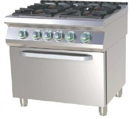 RM Gastro SPT 780/11 GE Gáztűzhely 4 égővel, elektromos sütővel